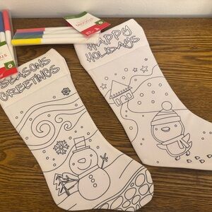 DIY Color-Your-Own Christmas Stockings (Set of 2!)